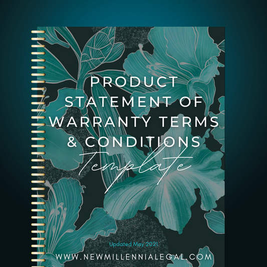 Product Statement of Warranty Terms and Conditions Template