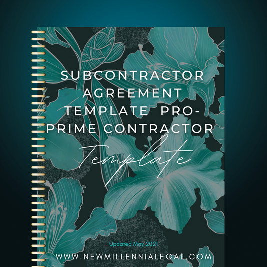 Subcontractor Agreement Template (Pro Prime Contractor)